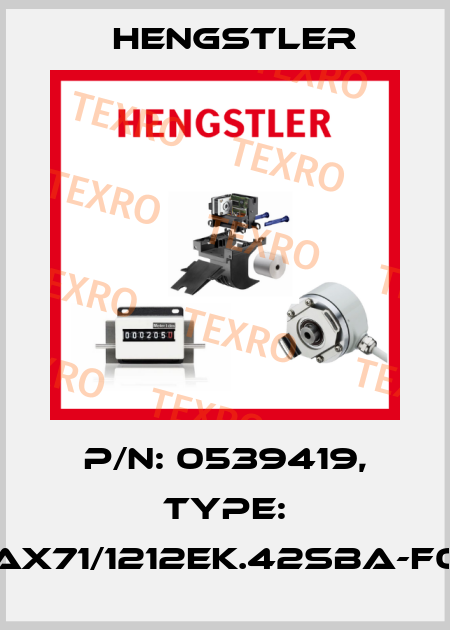 p/n: 0539419, Type: AX71/1212EK.42SBA-F0 Hengstler