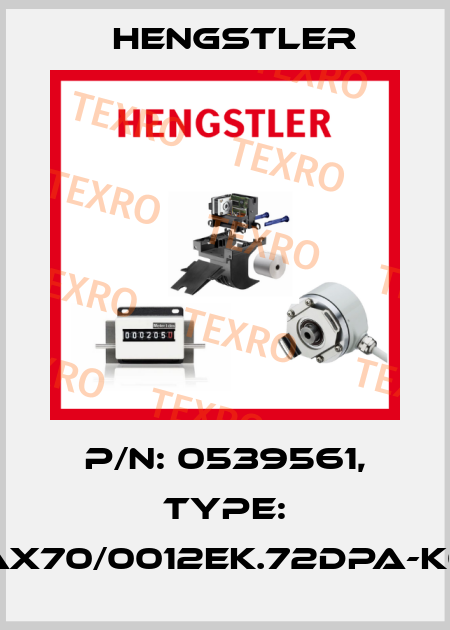 p/n: 0539561, Type: AX70/0012EK.72DPA-K0 Hengstler