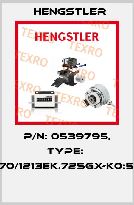 P/N: 0539795, Type:  AX70/1213EK.72SGX-K0:5821  Hengstler