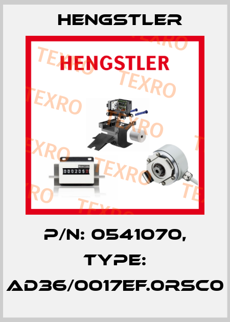 p/n: 0541070, Type: AD36/0017EF.0RSC0 Hengstler