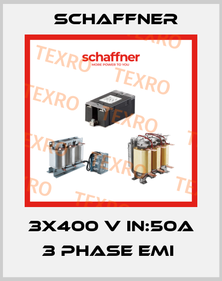 3X400 V IN:50A 3 PHASE EMI  Schaffner