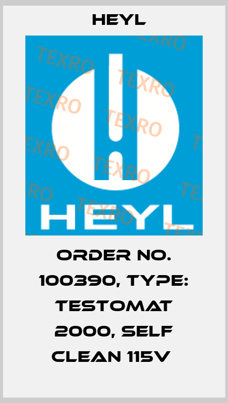 Order No. 100390, Type: Testomat 2000, self clean 115V  Heyl