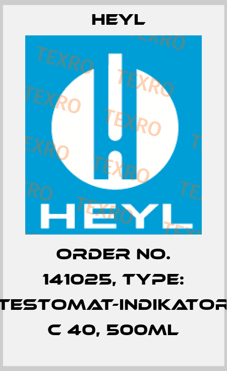 Order No. 141025, Type: Testomat-Indikator C 40, 500ml Heyl
