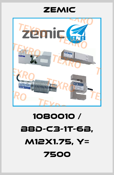 1080010 / B8D-C3-1t-6B, M12x1.75, Y= 7500 ZEMIC