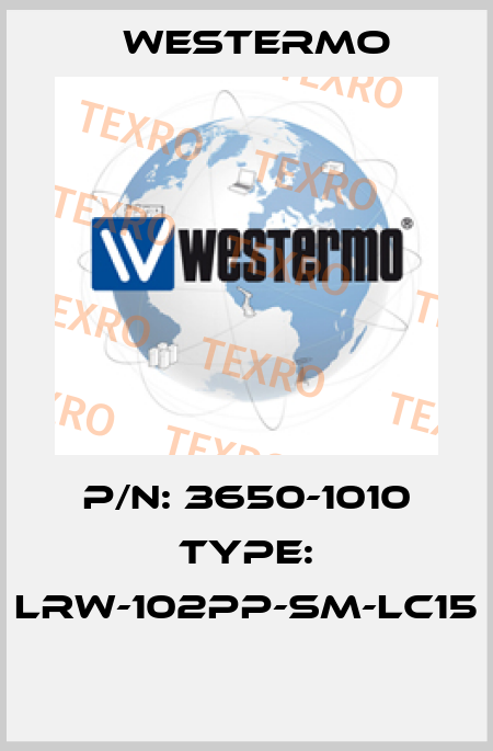 P/N: 3650-1010 Type: LRW-102PP-SM-LC15  Westermo