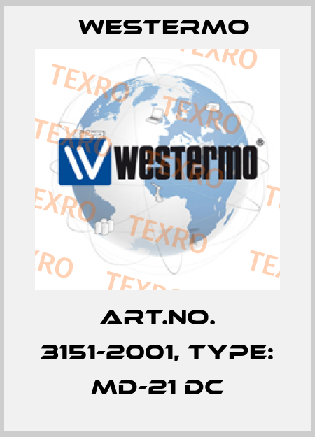 Art.No. 3151-2001, Type: MD-21 DC Westermo