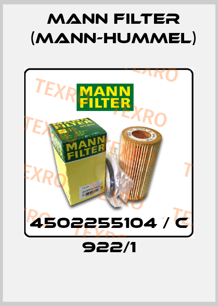 4502255104 / C 922/1 Mann Filter (Mann-Hummel)