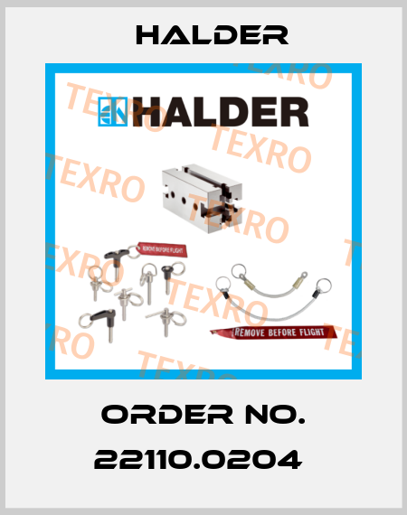 Order No. 22110.0204  Halder