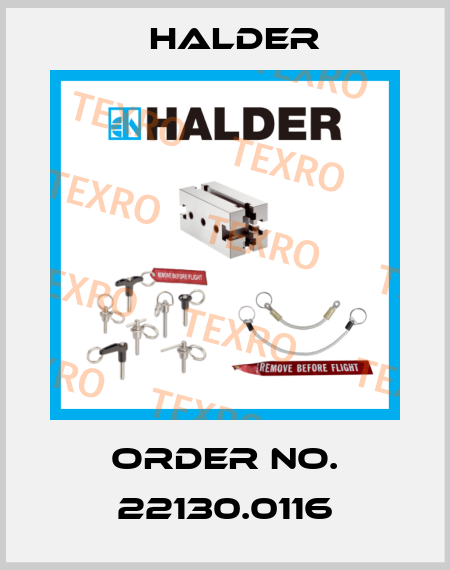 Order No. 22130.0116 Halder