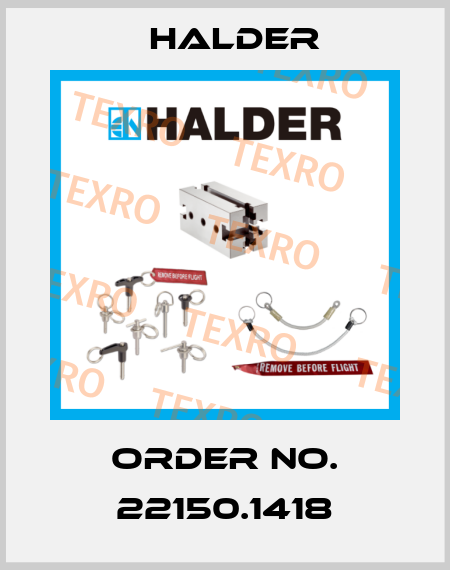 Order No. 22150.1418 Halder