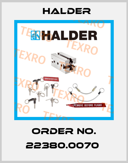 Order No. 22380.0070  Halder