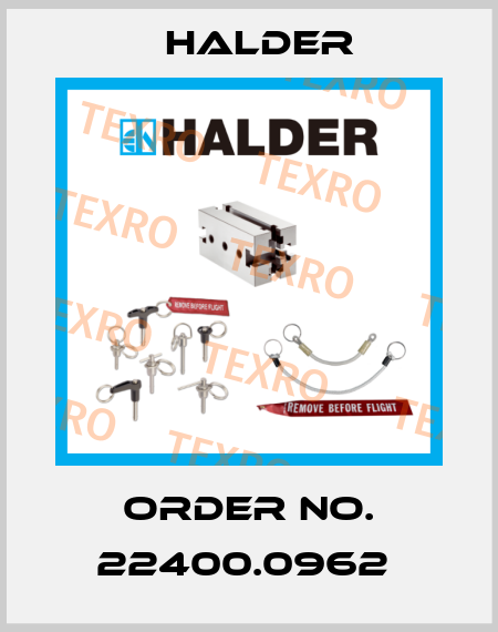 Order No. 22400.0962  Halder