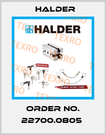Order No. 22700.0805  Halder
