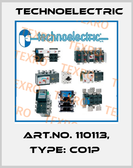 Art.No. 110113, Type: CO1P  Technoelectric