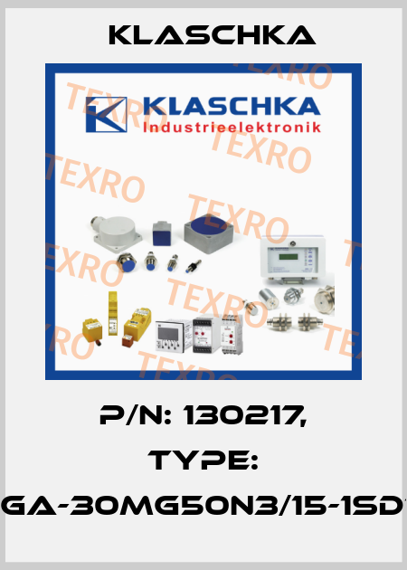 P/N: 130217, Type: IGA-30mg50n3/15-1Sd1 Klaschka
