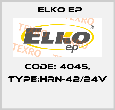 Code: 4045, Type:HRN-42/24V  Elko EP