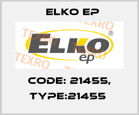Code: 21455, Type:21455  Elko EP