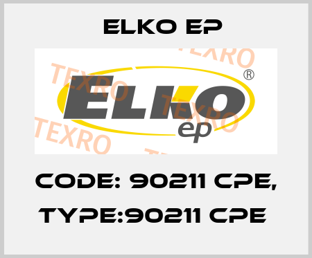 Code: 90211 CPE, Type:90211 CPE  Elko EP