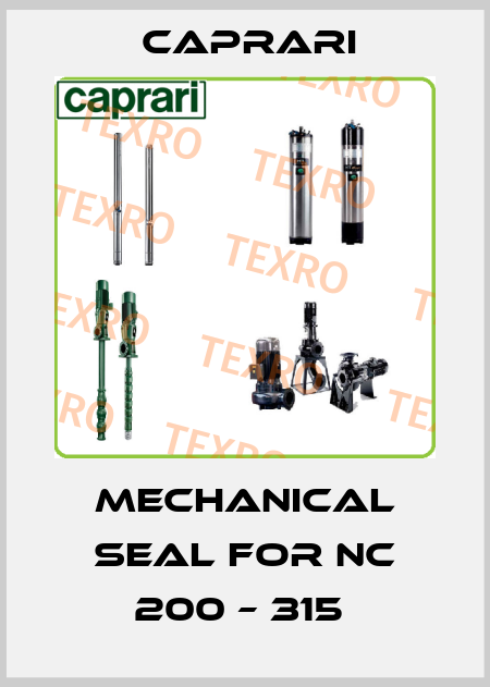 Mechanical seal for NC 200 – 315  CAPRARI 