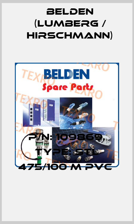 P/N: 109869, Type: STL 475/100 M PVC  Belden (Lumberg / Hirschmann)