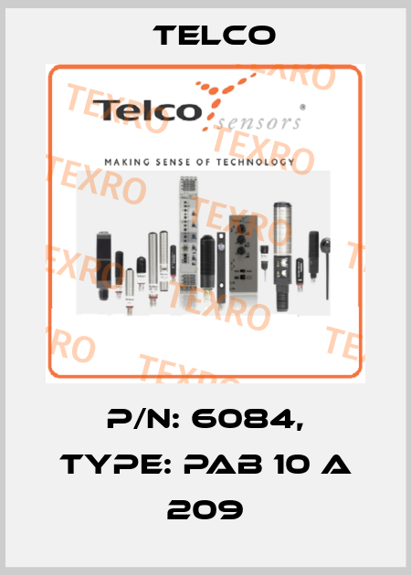 p/n: 6084, Type: PAB 10 A 209 Telco
