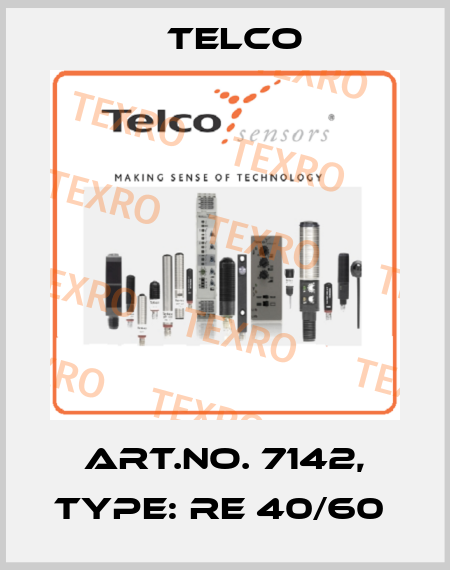 Art.No. 7142, Type: RE 40/60  Telco