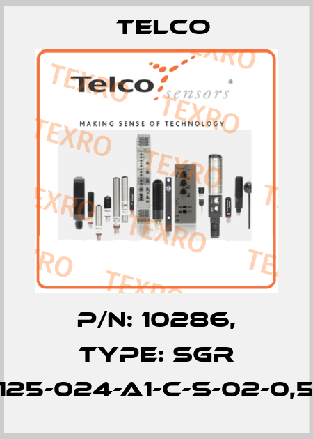 p/n: 10286, Type: SGR 10-125-024-A1-C-S-02-0,5-J5 Telco