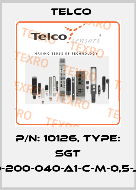 p/n: 10126, Type: SGT 10-200-040-A1-C-M-0,5-J5 Telco