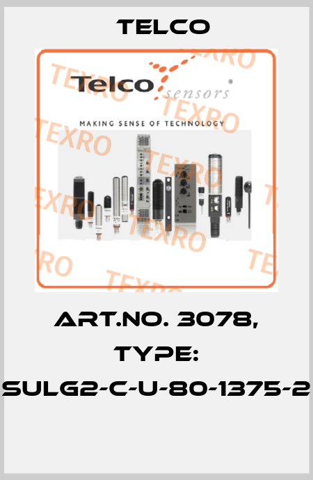 Art.No. 3078, Type: SULG2-C-U-80-1375-2  Telco