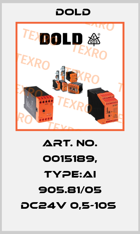 Art. No. 0015189, Type:AI 905.81/05 DC24V 0,5-10S  Dold
