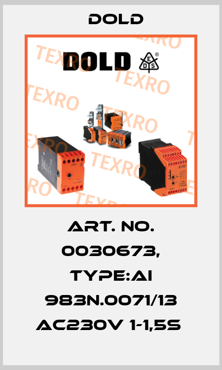 Art. No. 0030673, Type:AI 983N.0071/13 AC230V 1-1,5S  Dold