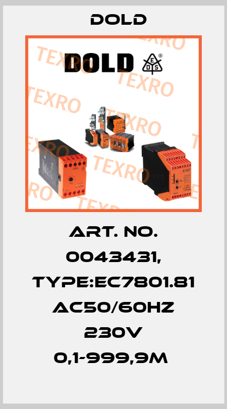 Art. No. 0043431, Type:EC7801.81 AC50/60HZ 230V 0,1-999,9M  Dold