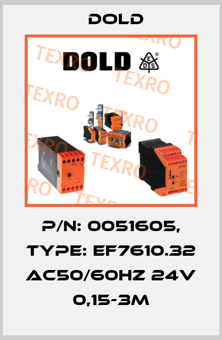p/n: 0051605, Type: EF7610.32 AC50/60HZ 24V 0,15-3M Dold