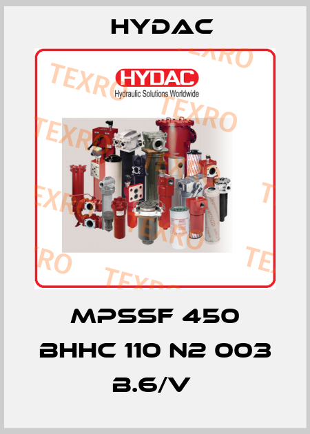 MPSSF 450 BHHC 110 N2 003 B.6/V  Hydac