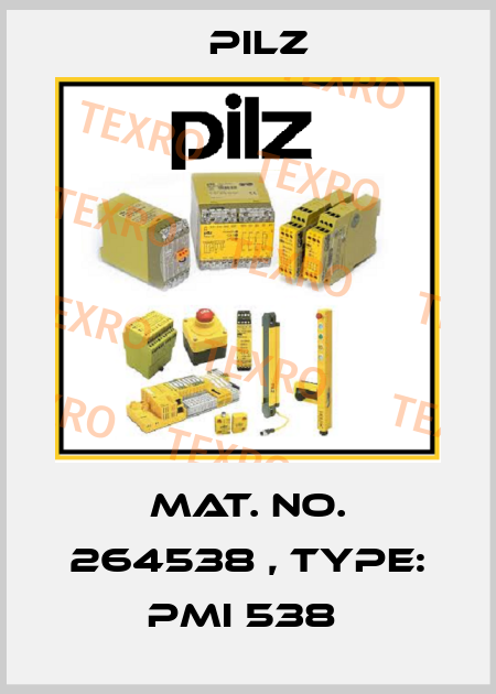 Mat. No. 264538 , Type: PMI 538  Pilz