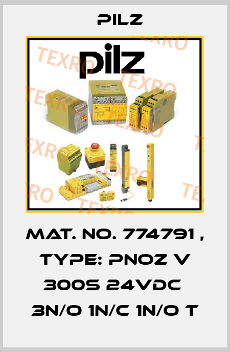 Mat. No. 774791 , Type: PNOZ V 300s 24VDC  3n/o 1n/c 1n/o t Pilz