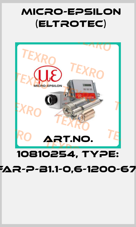 Art.No. 10810254, Type: FAR-P-B1.1-0,6-1200-67°  Micro-Epsilon (Eltrotec)