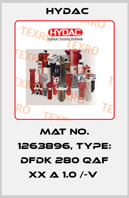 Mat No. 1263896, Type: DFDK 280 QAF XX A 1.0 /-V  Hydac
