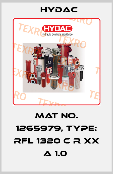 Mat No. 1265979, Type: RFL 1320 C R XX A 1.0  Hydac
