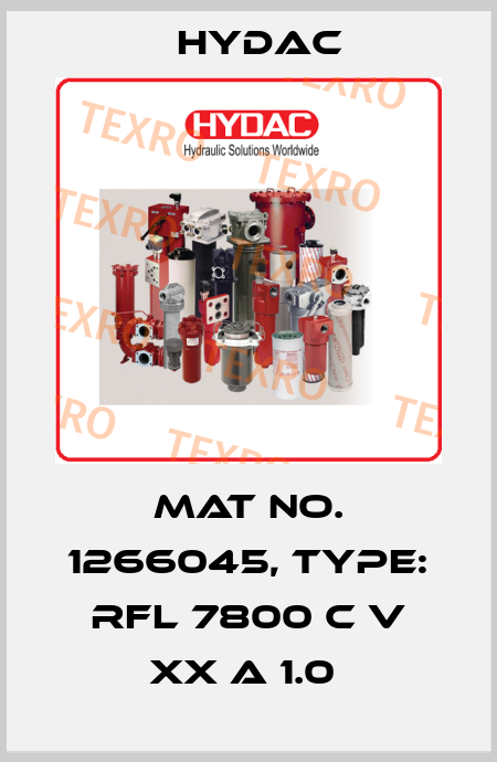 Mat No. 1266045, Type: RFL 7800 C V XX A 1.0  Hydac