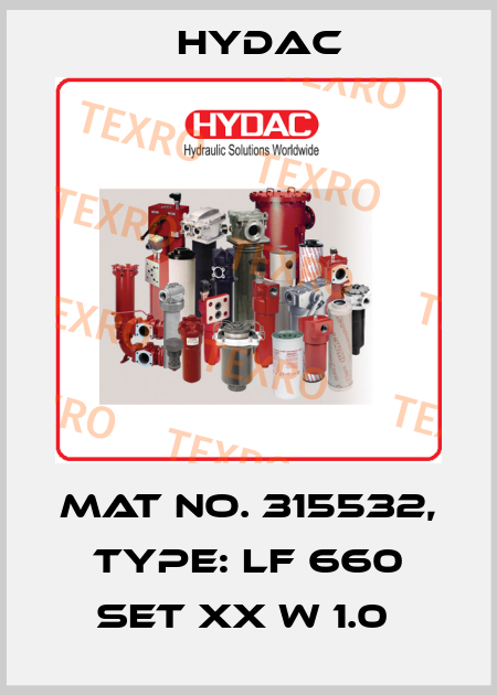Mat No. 315532, Type: LF 660 SET XX W 1.0  Hydac