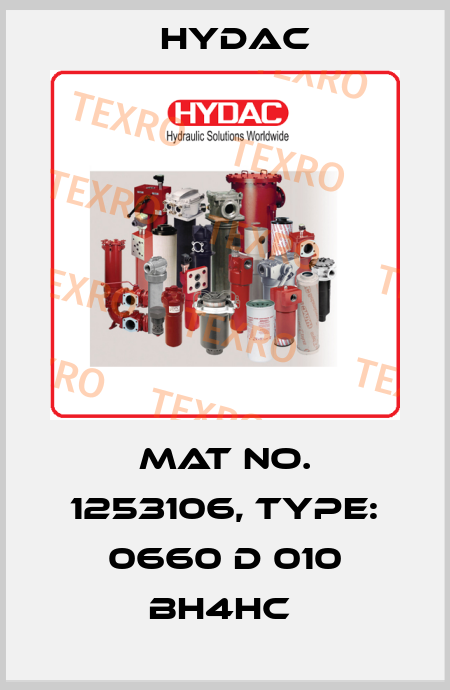 Mat No. 1253106, Type: 0660 D 010 BH4HC  Hydac