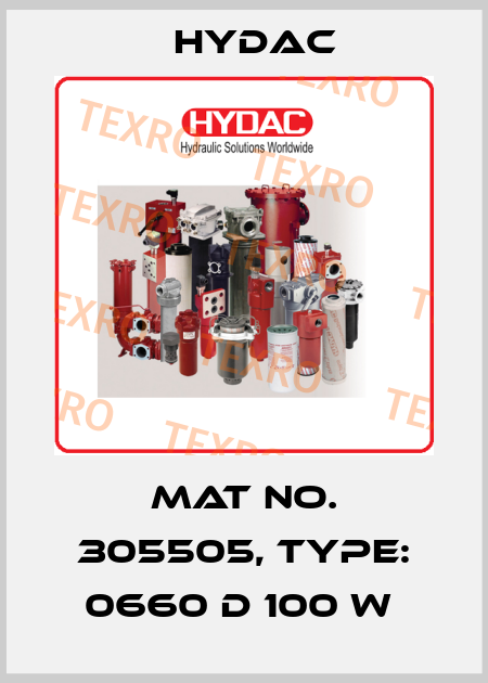 Mat No. 305505, Type: 0660 D 100 W  Hydac