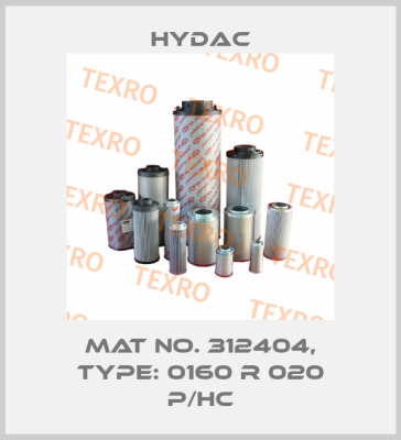 Mat No. 312404, Type: 0160 R 020 P/HC Hydac
