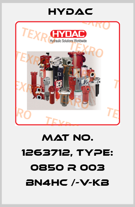 Mat No. 1263712, Type: 0850 R 003 BN4HC /-V-KB Hydac