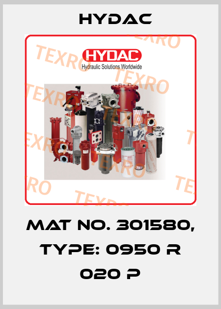 Mat No. 301580, Type: 0950 R 020 P Hydac