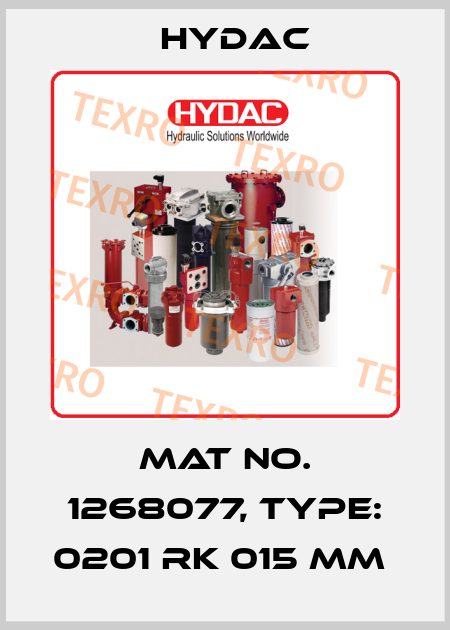 Mat No. 1268077, Type: 0201 RK 015 MM  Hydac