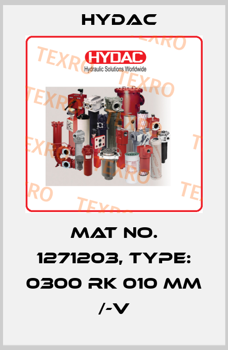 Mat No. 1271203, Type: 0300 RK 010 MM /-V Hydac
