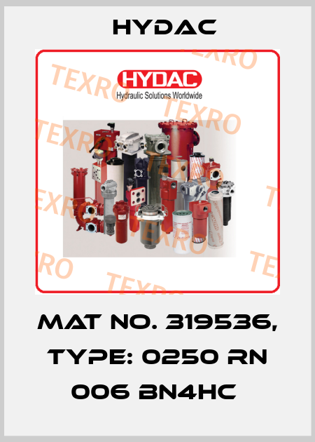 Mat No. 319536, Type: 0250 RN 006 BN4HC  Hydac