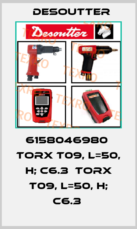 6158046980  TORX T09, L=50, H; C6.3  TORX T09, L=50, H; C6.3  Desoutter